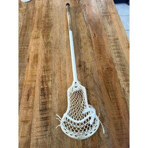 Lacrosse White Stick Pro Stiff Shaft True Head Net Mesh Complete